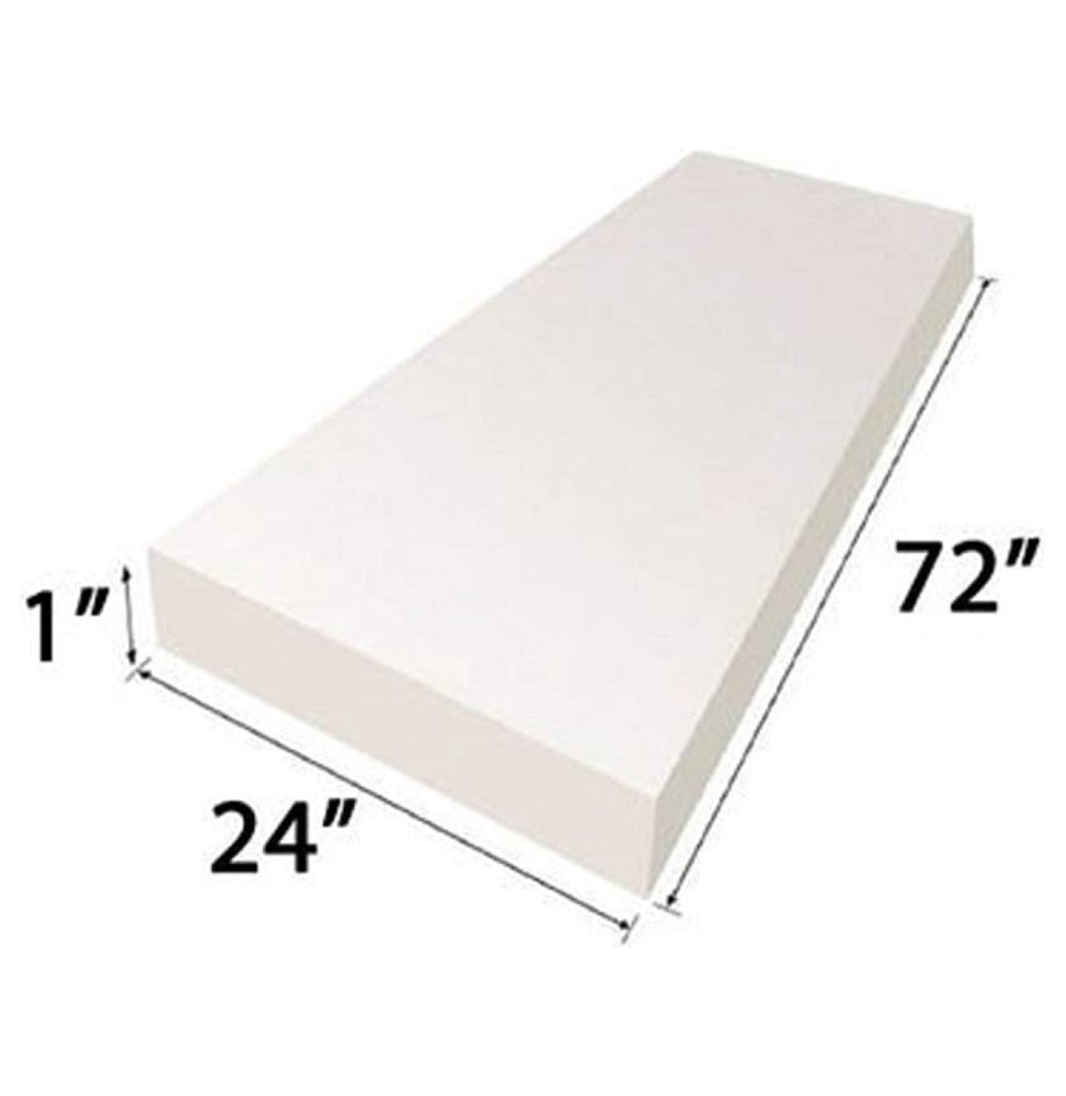 Upholstery Foam Cushion (Seat Replacement, Upholstery Sheet, Foam Padding) (1x24x72)