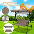 thumbnail image 5 of CHELIASD Porch Swing Canopy Swing Canopy, Replacement Swing Cover, Sun Shade Awning Cover, for Outdoor Garden Patio Porch Yard, 1× Swing top (142×120×18cm) + 1× Seat cover (150×150×10cm), 5 of 9