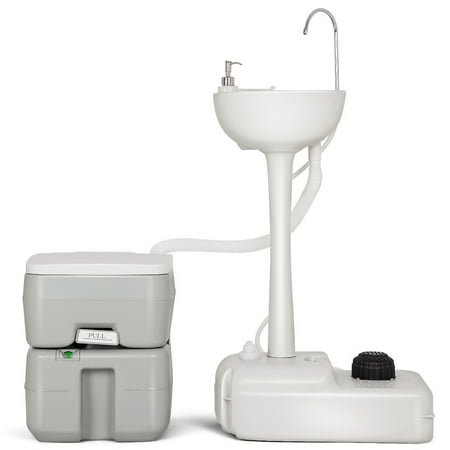Gymax 5 Gallon Portable Wash Sink Garden Camping Washing Station Hand Wash Basin Stand