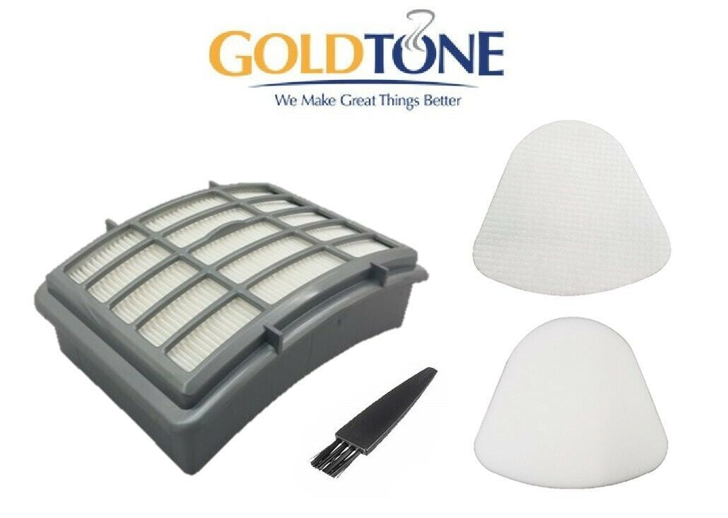 GoldTone Brand HEPA Vacuum Filter + Felt and Foam Pre Filters fits Shark Navigator NV350 NV351 NV352 NV355 NV356 NV357. Replaces Shark HEPA Vacuum Filter XHF350