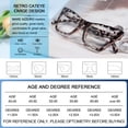 thumbnail image 2 of MARE AZZURO Cat Eye Bling Reading Glasses Women Retro Large Readers (Leopard)Polycarbonate lens, 2 of 6