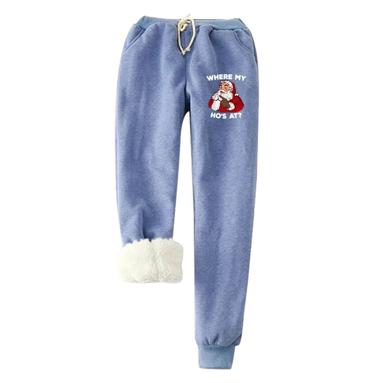 Frostluinai Winter Sweatpants For Women 2022 Plus Size Sherpa Lined  Athletic Jogger Fleece Pants Floral Warm Joggers Track Pants W/ Drawstring  & Pockets 