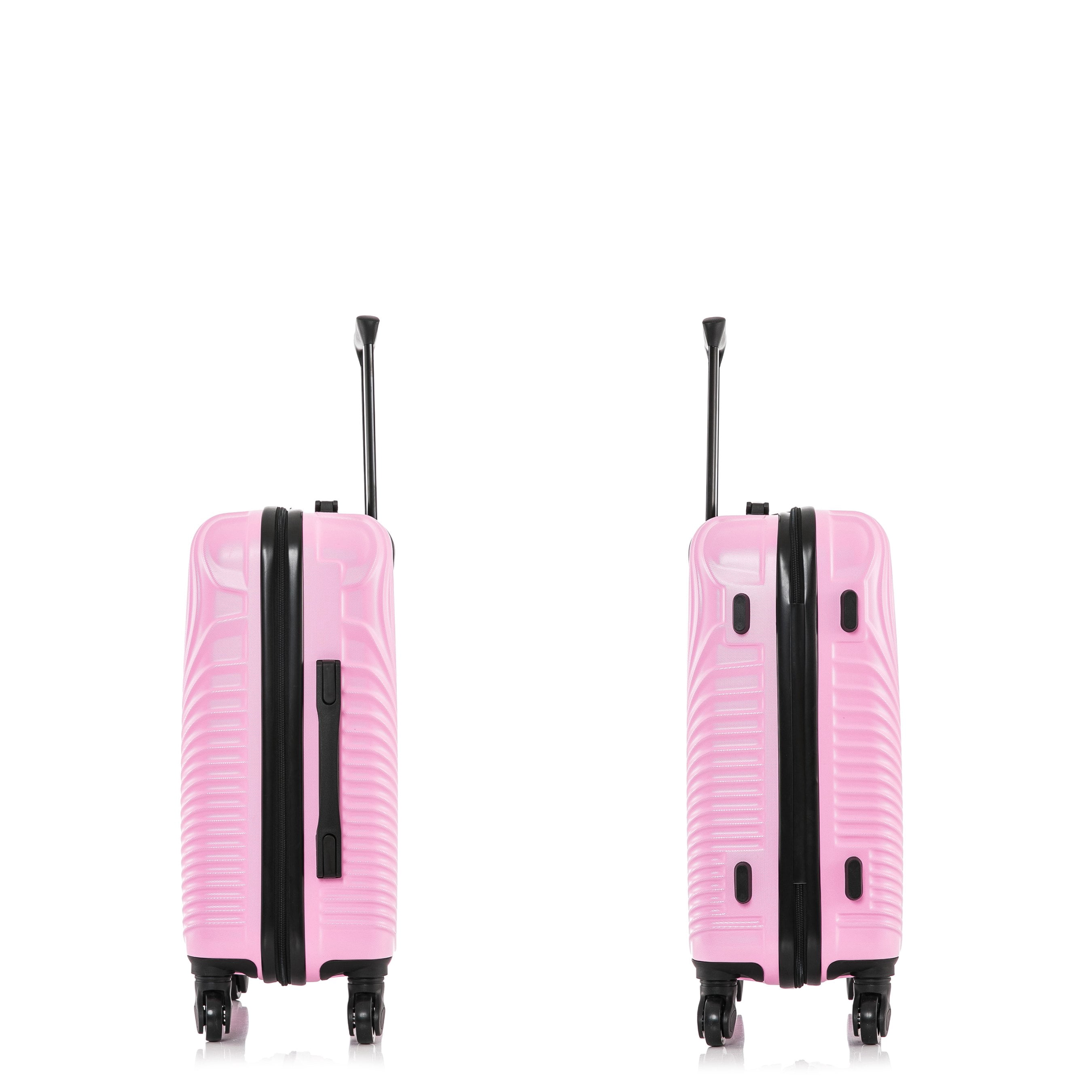 DUKAP Inception 20" Hardside Lightweight Luggage with Spinner Wheels, Handle and Trolley, Pink