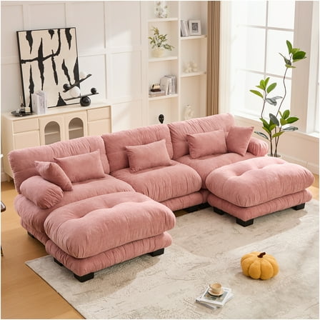 JERFIT Modern Chesterfield Sofa 3 Seater for Living Room, Velvet Upholstery with Diamond Tufted Back and Pillows