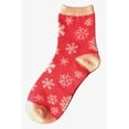 thumbnail image 3 of Keely's Womens Socks, Christmas Lights and Snowflakes, Fun Holiday Novelty Ankle Socks, Shoe Size: 4 - 10, 3 of 5