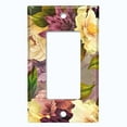 thumbnail image 5 of Metal Light Switch Plate Outlet Cover Purple White Rose Wallpaper ROS017, 5 of 13