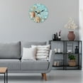 thumbnail image 5 of Seashell Starfish Wall Clock Battery Operated 16 Inch Blue Wooden Round Clocks Silent Non-Ticking Wall Clock for Living Room Bedroom Home Office, 5 of 6