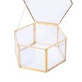 thumbnail image 2 of Organizador De Joyas Joyero de cristal transparente hexagonal, soporte para pendientes de anillo de boda (cuadrado), 2 of 4
