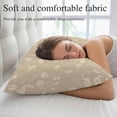 thumbnail image 5 of Beige Floral Pillow Covers, Linen Long Throw Pillow Case, Vintage Spring Botanical Flowers Holiday Pillow Protector Decorative Cushion Cover for Living Room/Bedroom 24" x 36", 5 of 8