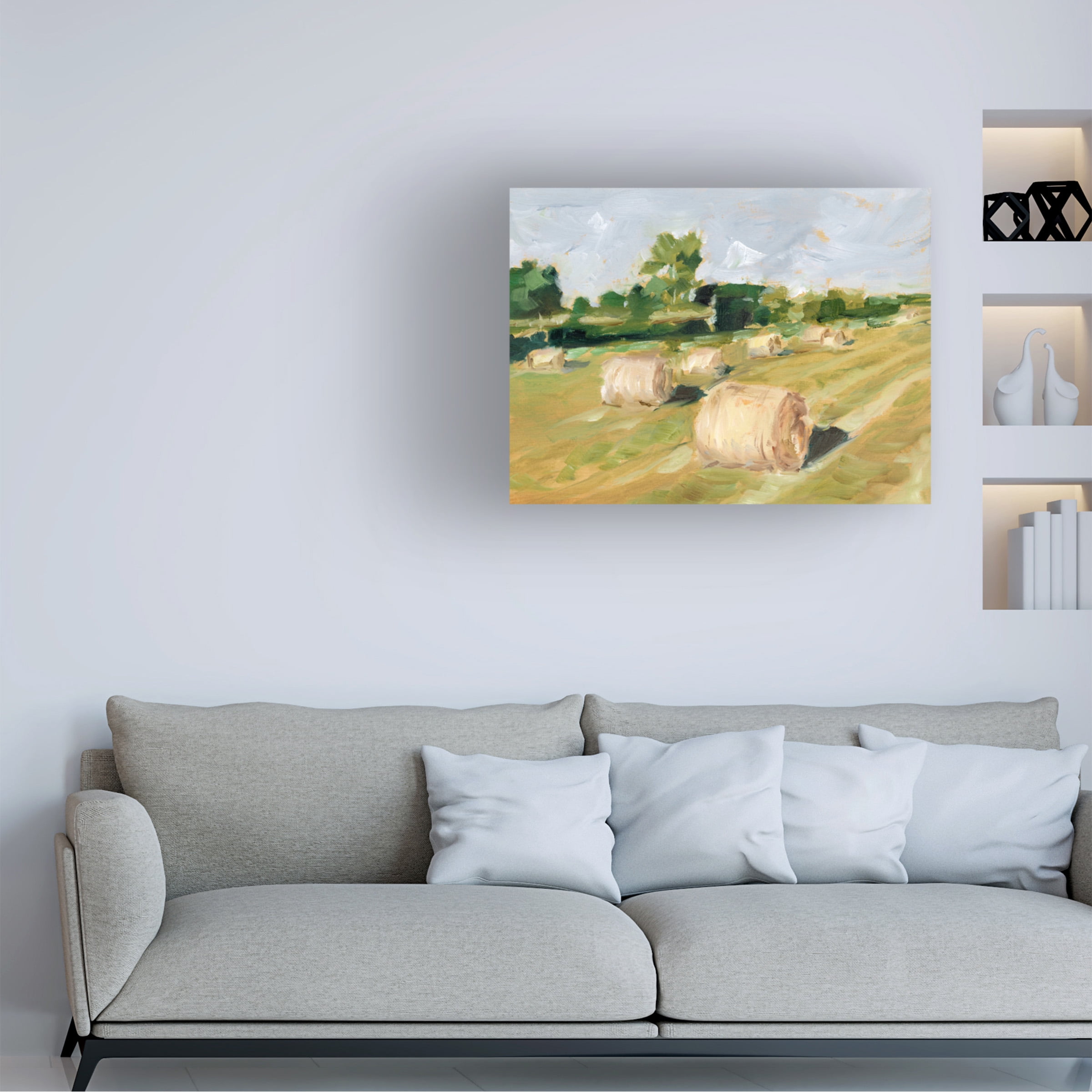 Ethan Harper 'Hay Field II' Canvas Art