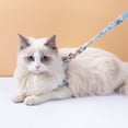 thumbnail image 3 of Floral Printed Cat Harness Set Break Away Adjustable Traction Tool, Chest Strap, Leash Rope Set, Pet Supplies, 3 of 8