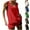Red, variant on GERsome Women's Workout Tops Racerback Athletic Scoop Neck Tank Tops Sleeveless Solid Color Loose Fit Yoga Running Gym Tee Shirts for Women