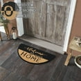 thumbnail image 3 of VHC Brands Welcome To Our Home Black Tan Coir Rug Half Circle 16.5x33, 3 of 5