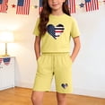 thumbnail image 3 of Iyufng Boys' and Girls' 2 Piece Sets,Summer Independence Day Printed Outfit Sets, 3 of 9