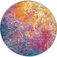 thumbnail image 2 of homeroots home decor 385378 4’ Round Abstract Brights Sunburst Area Rug, 2 of 15