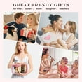 thumbnail image 2 of Soda Candy Initial Clear Makeup Bag Personalized Preppy Cosmetic Bag Travel Toiletry Bag Waterproof PU Large Make up Pouch Bag for Purse Birthday Xmas Gift Cute Stuff for Women, Pink, I, 2 of 7