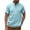 Mens Shirts Sky Blue, variant on Mens Cotton Linen Summer Tops, Short Sleeve Shirts for Men Lightweight Casual Vintage Solid Color Notch V Neck T-Shirts with Buttons