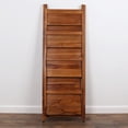 thumbnail image 3 of Milltown Merchants Teak Ladder Shelf - Wooden Folding Bookcase (Teak), 3 of 3