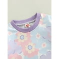 thumbnail image 5 of TSEXIEFOOFU Baby Girl Boy Sweatshirt Romper Floral Print Crew Neck Long Sleeve Snaps Jumpsuit for Toddlers, 0-24 Months, 5 of 8