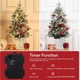 thumbnail image 5 of ZJQYDS 3 Ft Pre-Lit Christmas Tree, Artificial Christmas Trees with Lighting, Xmas Trees with 70 Led Lights, Christmas Decoration for Home, Office, Easy Assembly, 5 of 15