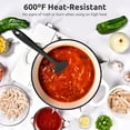 thumbnail image 4 of U-Taste 600°F High Heat Resistant 11.38in Silicone Large Spatula, BPA-Free Food Grade Kitchen Cooking Baking Mixing One Piece Seamless Flexible Rubber Bowl Scraper for Nonstick Cookware (Black), 4 of 9