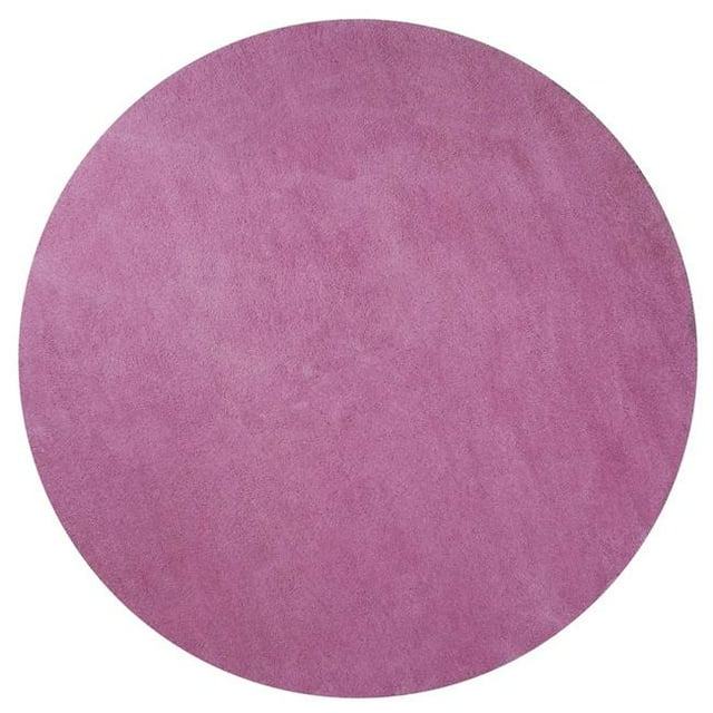 HomeRoots 352639 Tapis Rond en Polyester Rose Vif de 6 Pi
