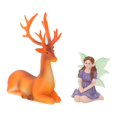 thumbnail image 4 of Estatua de ciervo, adorno paisajístico, decoración de maceta, regalo para exteriores, maceta para casa de muñecas, jardín, figura en miniatura, 4 of 8