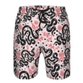 thumbnail image 4 of Yiaed Black Snake Print Men's Swim Trunks with Lining Quick Dry Sports Shorts Beach Shorts Boardshorts-Small, 4 of 5