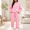 thumbnail image 5 of 2 Piece Lounge Sets For Women Matching Sweatsuits Oversized Hoodies Baggy Wide Leg Sweatpants Casual Sweat Set Workout Tracksuit Airport Fashion Fall Clothes, 5 of 5