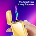 thumbnail image 4 of Alloy Body Compact and Convenient USB Charging Long Battery Life Display With LED Lighting Windproof Lighter, 4 of 6