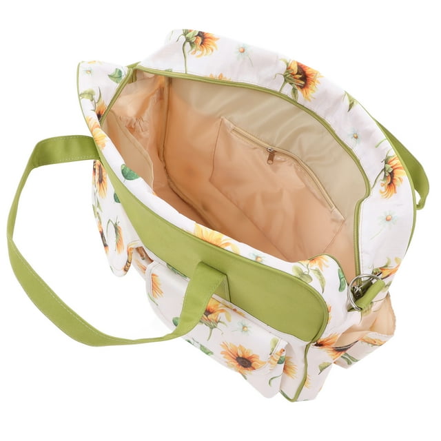 Nappy Changing Bags, Soft Interior Multipocket Diaper Bag with Shoulder Strap for Mom and Dad Sunflower,Forest Elk