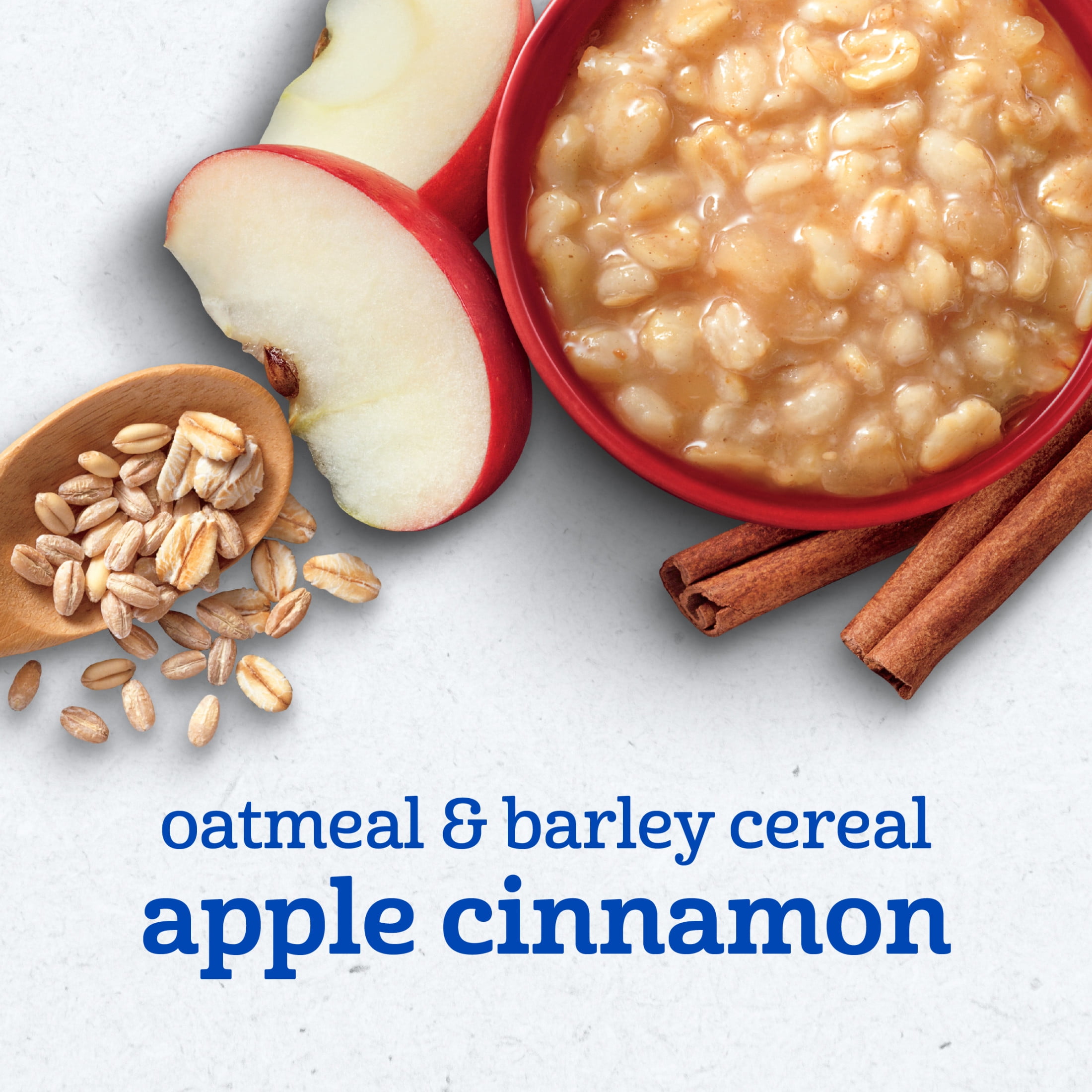 (12 pack) Gerber Mealtime for Toddler, Oatmeal & Barley Cereal, Apple Cinnamon, 4.5 oz