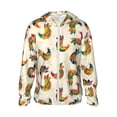 thumbnail image 1 of Balery Boho Chicken Sudadera ligera de manga larga con capucha y protección solar UPF 50+ para hombre y mujer, ideal para pesca y running-X-Large, 1 of 7