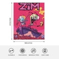 thumbnail image 4 of Invader Zim Blanket Luxury Soft Fuzzy Flannel Fleece Throw Blanket Decor Gift For Bed Sofa Couch Car 60x50in, 4 of 7