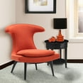 thumbnail image 5 of Aria Chair in Black Wood finish with Blue Fabric upholstery, 5 of 11