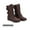 BURGUNDY, variant on Burudani Women's Fashion Comfort Faux Fur Lined Mid Calf Riding Winter Combat Boots TERRAN-SNOW BROWN Size 8