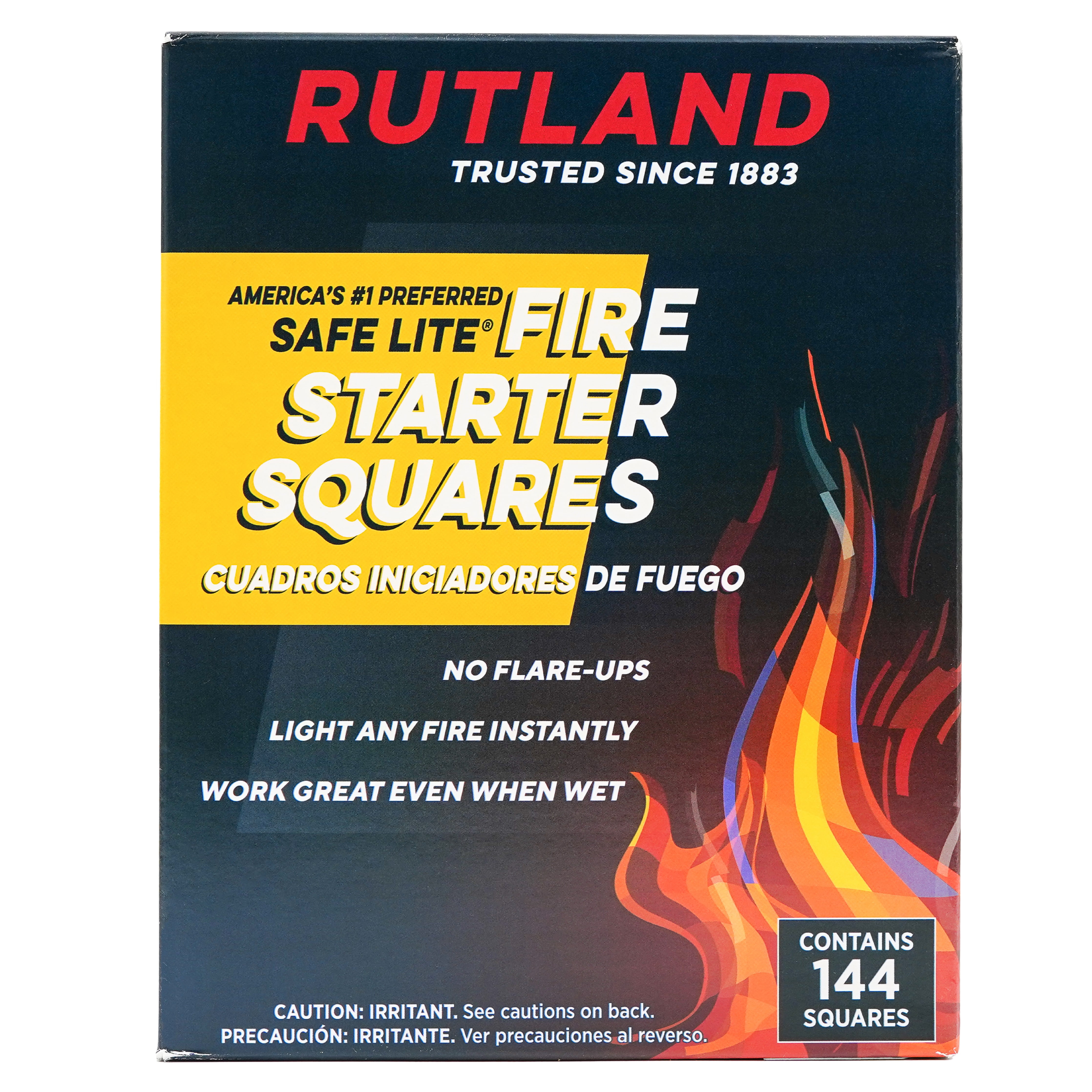 RUTLAND Safe Lite® Fire Starter Squares, 144 count
