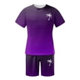 thumbnail image 3 of SHIXIAOO Men's 2025 Summer Tracksuit Plus Size Short Sleeve O Neck Athletic Suit Casual Color Block Drawstring Waist Tracksuit Set Men's Suits Slim Fit Modern Chef Suit for Men, 3 of 6