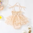 thumbnail image 5 of JUMEYU Cute Baby Girl Clothes Summer Baby Girl Romper Dress Fly Sleeve Smocked Dress Newborn Cute Baby Summer Clothes 0 3 6 9 12 18 24 Months (Beige,6-12 Months), 5 of 7