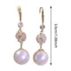 thumbnail image 4 of Pendientes de flores Pendientes de flor grandes Pendientes florales gruesos para mujer Pendientes de doble aro para piercing, 4 of 8