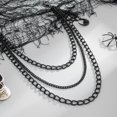 thumbnail image 2 of Pants Chain for Women Men Silver Pearl Cross Link Wallet Chain Layered Jeans Body Jewelry Biker Hip Hop Punk Jewelry, 2 of 6
