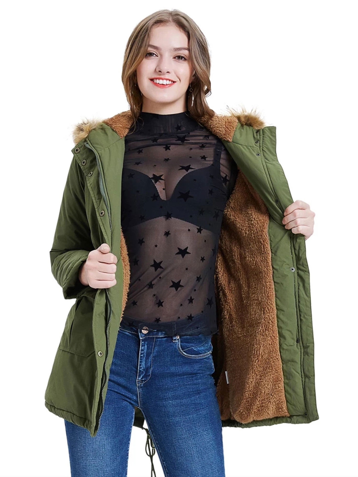 Womens Winter Warm Sleeveless Loose Coat Jacket Parka Outwear Overcoat HOT 