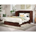 thumbnail image 2 of Pemberly Row Lit Escamotable Coffre Grand en Bois Massif avec Matelas, Noyer, 2 of 19