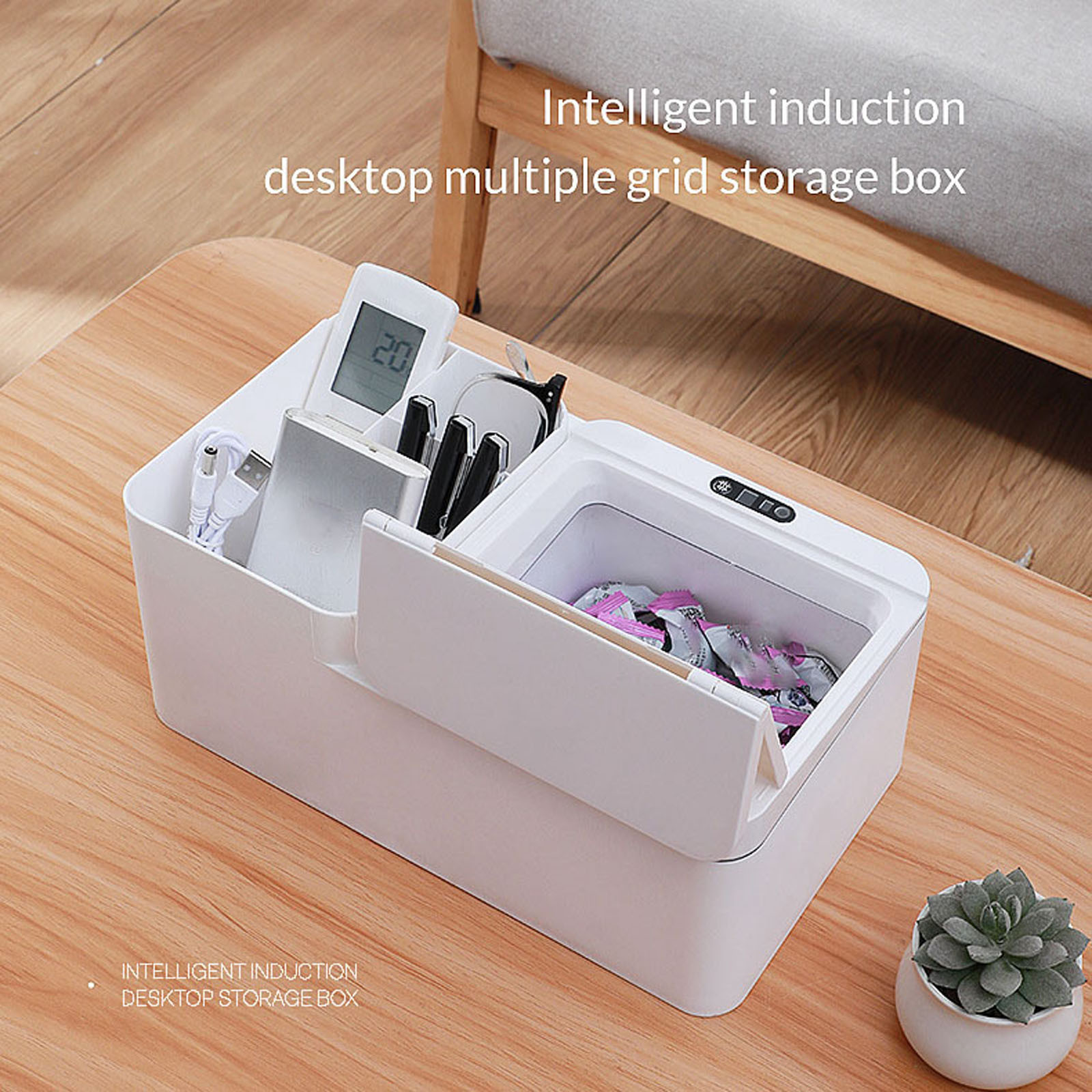 sruoe Desktop Storage Box, Desk Organizer Office Accessories, Make Up Desk Cosmetic Storage Box, Classic Office Supplies, Countertop Organizers for Bedroom, Bathroom Table Top Storage Box Sundry
