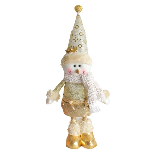 Figura navideña de peluche Strade Fareast Limited con patas telescópicas muñeco de nieve 50 cm