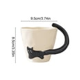 thumbnail image 2 of Casual Household Ceramic Coffee Mug, Compact Desk Drinking Cup for Workspace, Handheld Beverage Mug, Multi-Purpose Daily Cup for Bedroom Rest, Office Leisure and Indoor Daily Hydration, O, 2 of 6