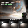 thumbnail image 4 of Durapower LED Work Light 1000LM Rechargeable Magnetic Light with Hook Waterproof Portable Flashlight for Car Repair Camping Job Site, 4 of 7