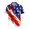 thumbnail image 4 of WAENQINLA Independence Day Hawaiian Shirt for Men 4th of July America Flag Shirt Big and Tall Patriotic Button down Shirts for Men, 4 of 5