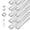 Silver-10Pack*3.3FT, variant on 10-pack 3.3ft/1meter Recessed Led Aluminum For Strip Lights Diffuser With Milky Cover End Caps And Mounting Clips Flush Mounted Track Ceiling Under Cabinet Closet.