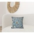 thumbnail image 2 of HomeRoots 481076 18 x 18 in. Peacock Broadcloth Floral Zippered Pillow, Gray & Black, 2 of 3